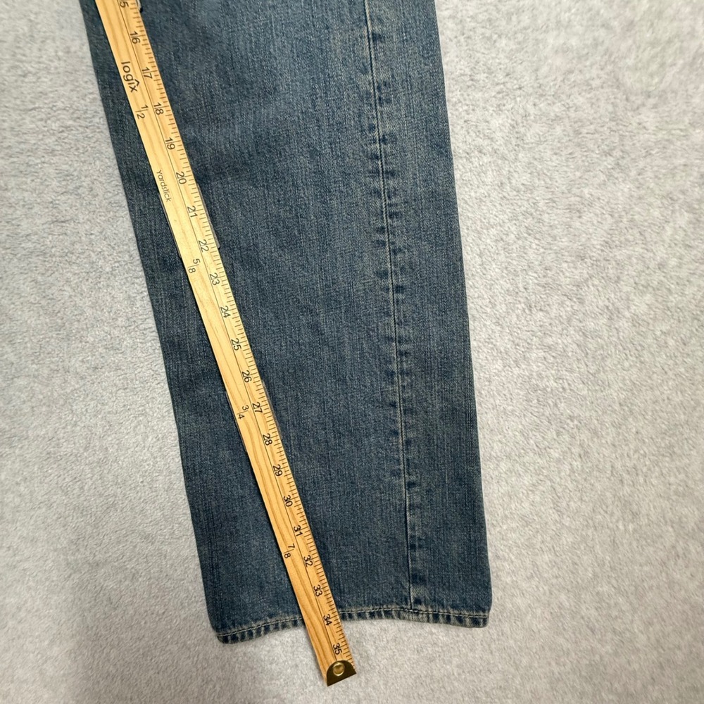 Hugo Boss HB1 Mens 34x34 Straight Leg Blue Denim Jeans Button Fly Orange Label - Picture 14 of 15